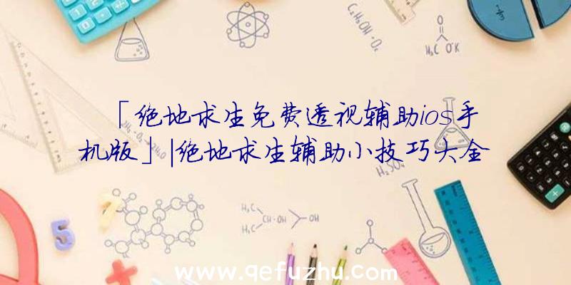 「绝地求生免费透视辅助ios手机版」|绝地求生辅助小技巧大全